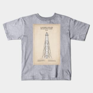 Gasparilla Island Rear Range Light - Boca Grande Lighthouse - Florida - SBD Kids T-Shirt